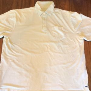 Vineyard vines pale yellow pocket polo size L